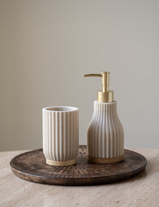 Soap Dispenser Wood Beige - Things I Like Things I Love