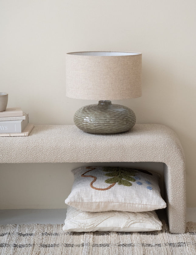 Table Lamp Oldham Green/Beige - Things I Like Things I Love