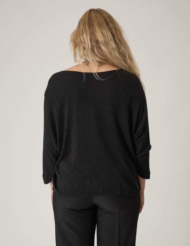 TILTIL Amber Knitted Top Black One Size - Things I Like Things I Love