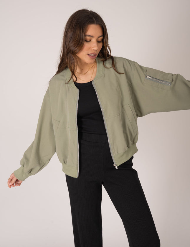 TILTIL Emi Spring Bomber Khaki One Size - Things I Like Things I Love