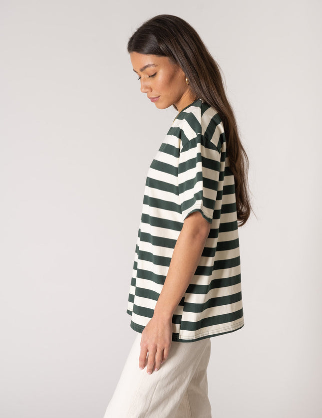 TILTIL Loua Tee Stripe Green One Size - Things I Like Things I Love