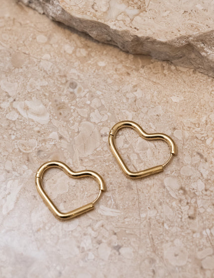 TILTIL Single Hoop Goldplated Open Heart - Things I Like Things I Love