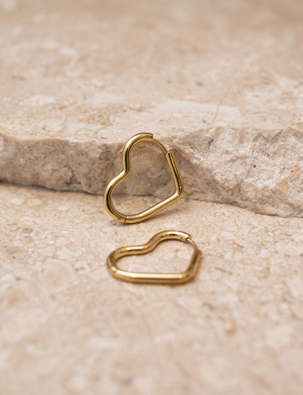 TILTIL Single Hoop Goldplated Open Heart - Things I Like Things I Love