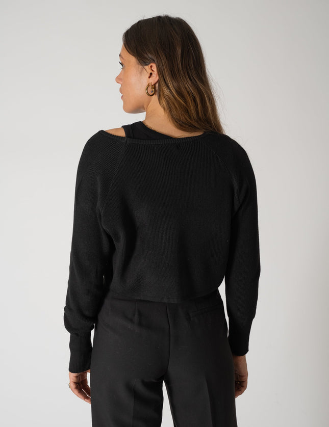 TILTIL Zoey Cropped Knit Black One Size - Things I Like Things I Love