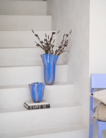 Vase Stripe Blue/Pink - Things I Like Things I Love